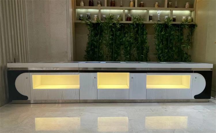 培训中心食堂自助餐台_银行食堂自助餐取餐台