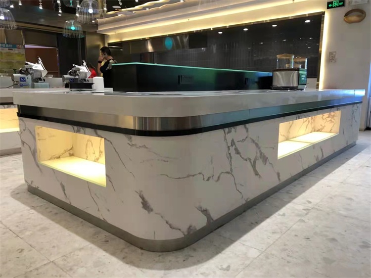 学校餐厅自选布菲台_酒店自助餐保温台