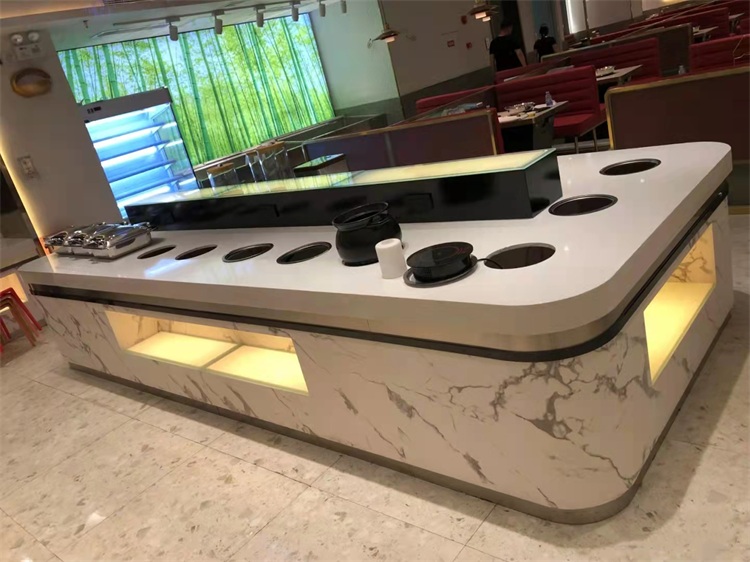 学校餐厅自选布菲台_酒店自助餐保温台