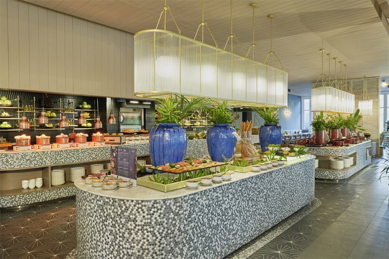 五星级酒店自助餐布菲台_酒店高级大理石自助餐台