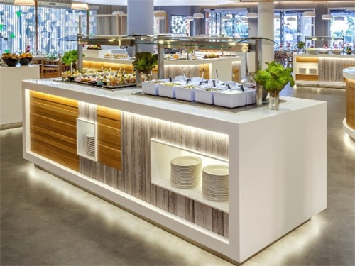 五星酒店自助餐台_学校餐