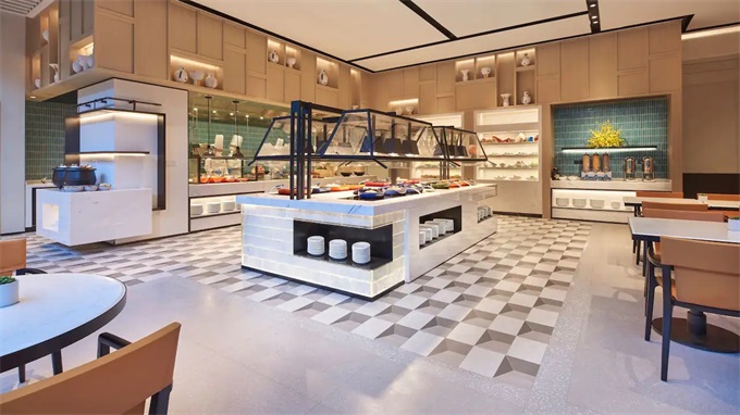 星级酒店自助餐台